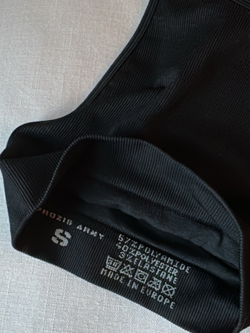 Prozis Black Ribbed Racerback Crop - Picture 4 of 4